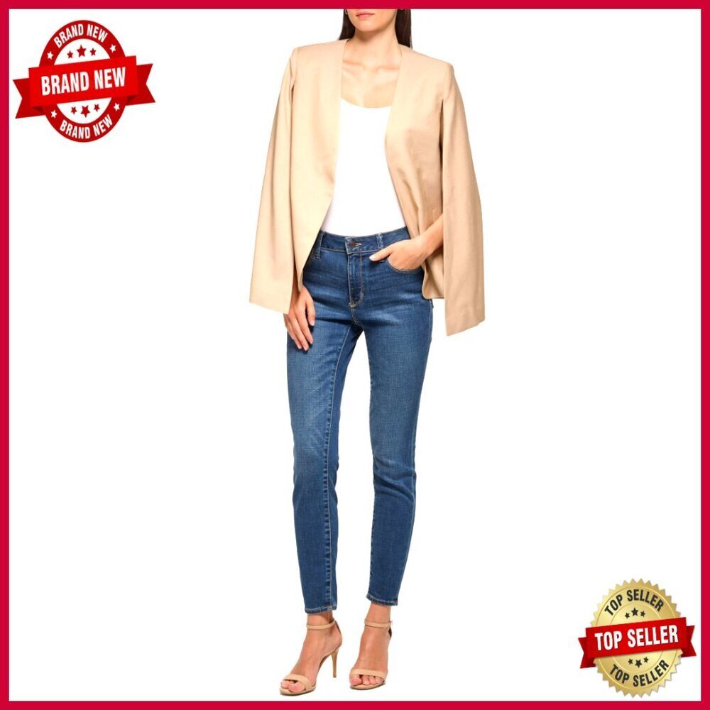 Open Front Blazer Cape, Wool Blend, Modern Fit, Long Sleeve